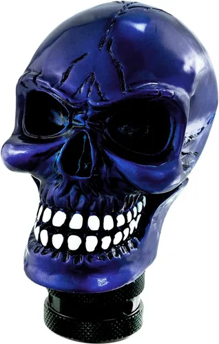 Vista 12 de Pomo de palanca de cambios manual de cabeza de calavera pequeña Negro