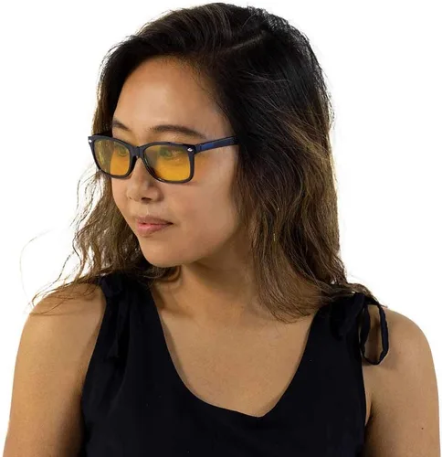 Vista 2 de VITENZI Gafas de visión nocturna para hombres y mujeres, antirreflejos, seguridad para conducción nocturna, lentes de sol tintados amarillos HD Prato
