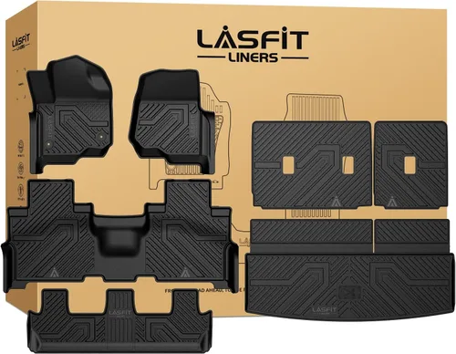 Vista 24 de LASFIT Alfombrillas delanteras para Ford F-150 2015-2026 F150 Lightning 2022-2025 SuperCrew & Super Cab Alfombra para todo tipo de clima, tapetes