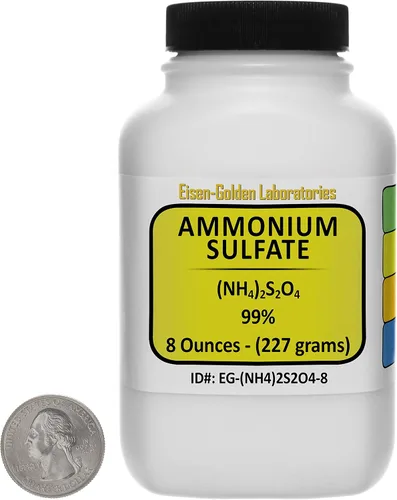 Vista 6 de Sulfato de amonio [(NH4)2SO4] 99% ACS grado polvo 1 libra en dos botellas ahorradoras de espacio