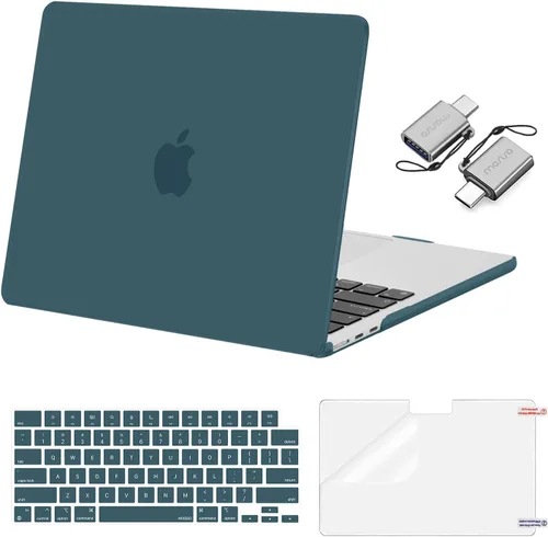 Vista 37 de Mosiso Funda para MacBook Air de 13 y 13.6 pulgadas, 2024, 2023 y 2022, M3 A3113, M2 A2681, Touch ID, carcasa rígida, cubierta de teclado, protector