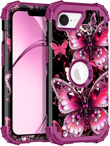 Vista 26 de Rancase Funda para iPhone 11, tres capas de alta resistencia a prueba de golpes, protección de plástico duro + funda protectora de goma de silicona