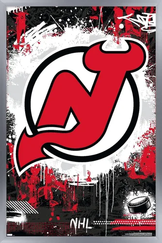 Vista 11 de Trends International NHL New Jersey Devils - Póster de pared con logotipo Maximalist 23