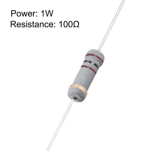 Vista 2 de uxcell 100 resistencias de 100 ohmios, resistencias de película de carbono de 1 W 5% de tolerancia, 4 bandas para proyectos y experimentos
