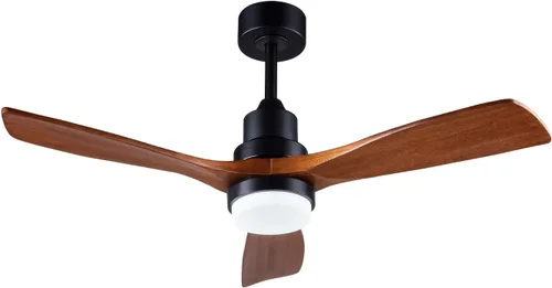 Vista 7 de Ventiladores de techo de 42" [con control remoto de iluminación], ventilador de techo moderno de madera para interior y exterior