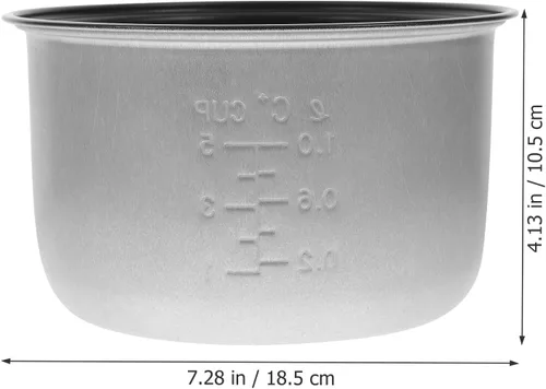 Vista 4 de HANABASS Repuesto de olla interior para olla arrocera, olla interior antiadherente, accesorios de repuesto para olla arrocera de 2 L