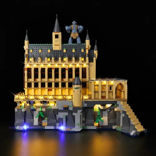 Vista 7 de Kyglaring Kit de iluminación LED compatible con Lego Hogwarts Castle The Great Hall 76435 Juego de bloques de construcción, control remoto mejorado