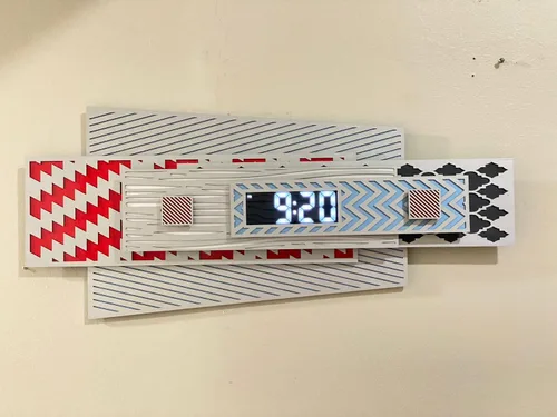 Vista 7 de Rocket Reloj de pared digital 3D "Colección de diseño especial de reloj de pared 2023