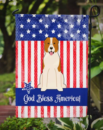 Vista 3 de Caroline's Treasures BB3044GF - Bandera patriótica de Estados Unidos para jardín de perro de Asia Central, bandera decorativa para patio exterior