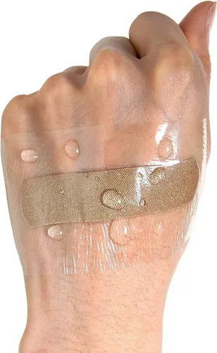 Vista 4 de OBTANIM Cinta adhesiva transparente impermeable para vendaje de piel para cuidado posterior de tatuajes (2 x 197 pulgadas)