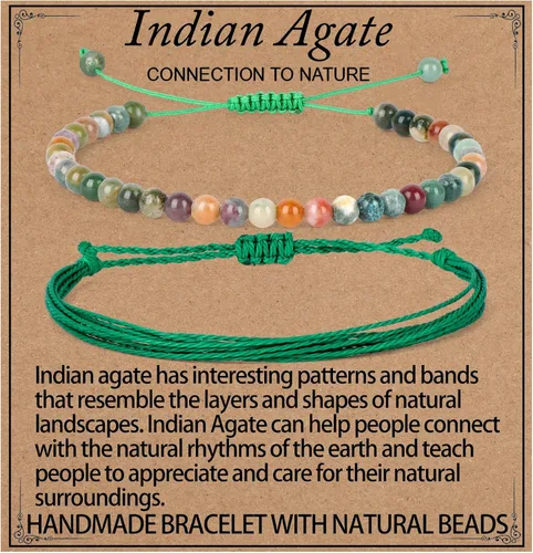 Vista 86 de LPBeads Pulsera de piedra natural hecha a mano de tamaño ajustable