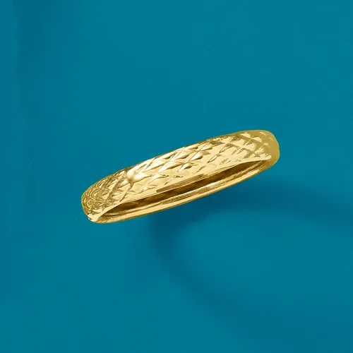 Vista 4 de Ross-Simons 18kt Yellow Gold Quilted Textured Ring