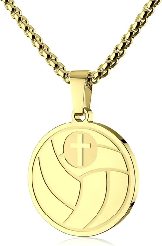 Vista 13 de Luke 1:37 Christian Sports Pendant Necklace Gift for Men Women Athletes