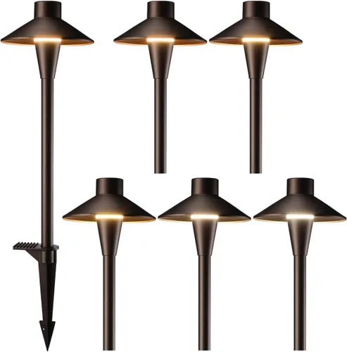 Vista 10 de LEONLITE 5CCT - Luces LED de camino de bajo voltaje, 12-24 V, 1800/2700/3000/4000/5000K, doble capa, CRI90, IP65 impermeable, iluminación