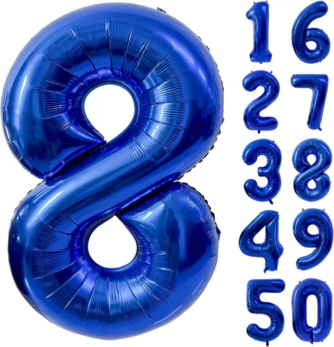 Vista 228 de Globos gigantes de helio de aluminio de 40 pulgadas, color negro, globos digitales grandes del número 0 para decoración de fiesta de cumpleaños