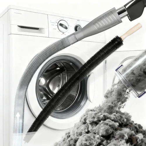 Vista 10 de Kit limpiador de ventilación para secadora, accesorio universal para manguera de vacío y cepillo de pelusa, limpia eficazmente los conductos