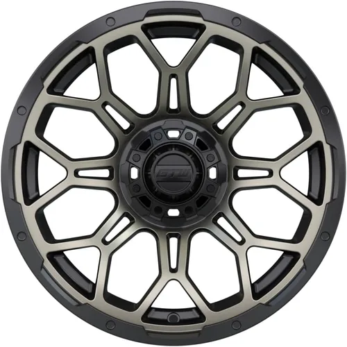 Vista 3 de GTW Bravo 15 Pulgadas de Aluminio Rueda para Carrito de Golf 15x7 4-4 Pernos Desplazamiento 3:4 (Bronce/Negro) 15x7 Wheel with 4-4 (101.6mm)