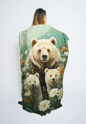 Vista 4 de Bear Blanket - Bear Gifts for Friends & Family 30" x 40