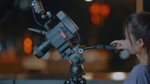 Vista 9 de IFOOTAGE Cabezal fluido Komodo K7, cabezal de trípode de video Cabezal de arrastre fluido para cámaras DSLR, videocámara, monopie y trípodes, carga