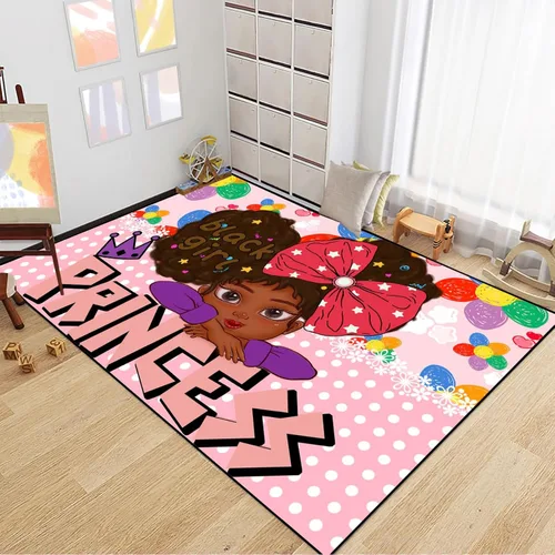 Vista 44 de Alfombra de gato para habitación de niñas, diseño de dibujos animados, decoración para dormitorio, bonita alfombra de área de gatos, alfombras