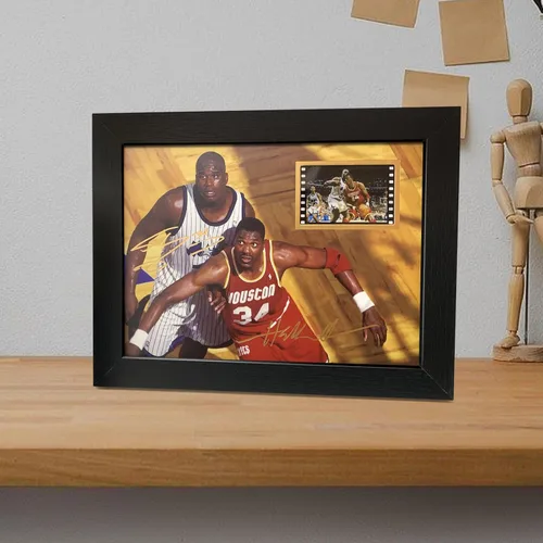 Vista 5 de veratwo Signed The Dream Olajuwon - Póster de baloncesto enmarcado para regalo de fotos de 8 x 6 pulgadas, con pantalla de película de 0.039 x 1.378