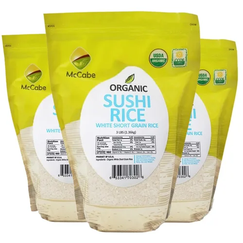 Vista 17 de McCabe Arroz integral orgánico, 3 libras (48 onzas), orgánico certificado por USDA, producto de Estados Unidos, CCOF