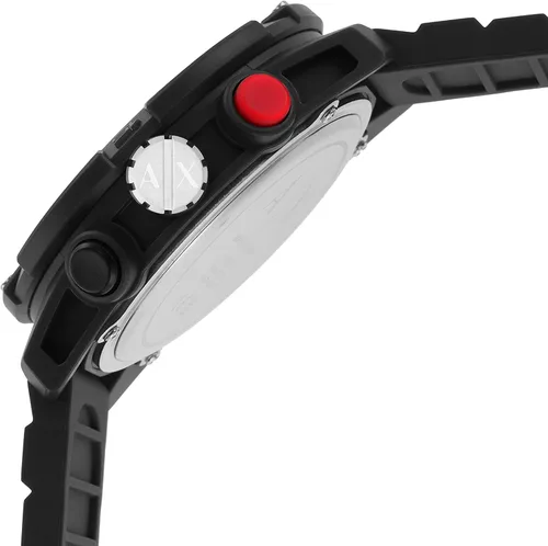 Vista 4 de AX Armani Exchange - Reloj de silicona analógico digital para hombre