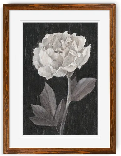 Vista 33 de Renditions Gallery- Lienzo enmarcado con flores blancas y negras Flores blancas y negras 1 juego/marco negro