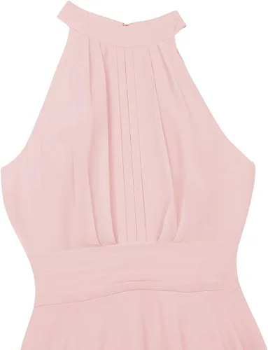 Vista 7 de iEFiEL - Vestido de gasa para mujer con cuello halter sin mangas y cuello alto y corto