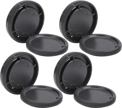 Vista 5 de 4 unids lente trasera cubierta trasera cuerpo cubierta frontal tapa conjunto para Sony A Mount lente cámara
