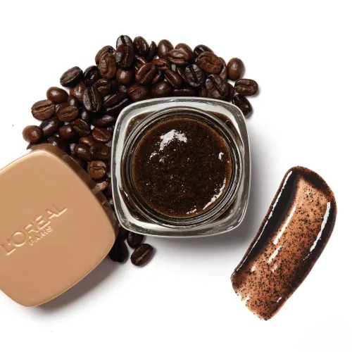 Vista 7 de L'oreal Paris Exfoliante facial de azúcar puro con café Kona para resurgir y energizar instantáneamente para una piel suave y brillante, 1.7 onzas