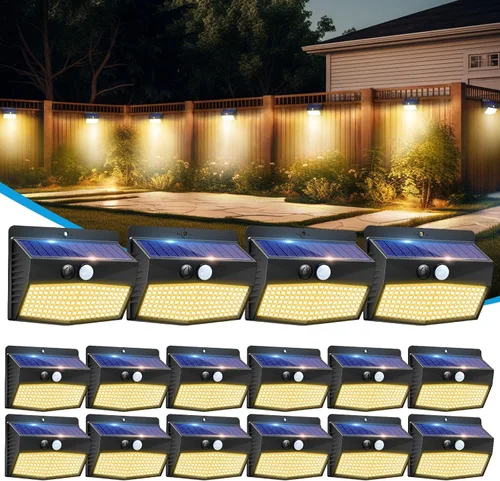Vista 21 de Peasur 1 paquete de luces solares con sensor de movimiento para exteriores