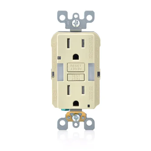 Vista 32 de Leviton SmartlockPro Interruptor con enchufe de doble polo receptáculo, AFTR1-E, 120.0 volts