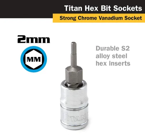 Vista 2 de Titan 15602 1/4-Inch Drive x 0.079 in Hex Bit Socket