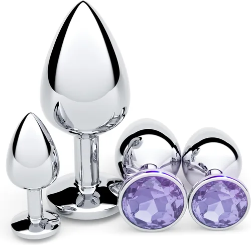 Vista 14 de Vikkiy Anal Plug Beginner Set, 4 PCS Stainless Steel Butt Plug Kit