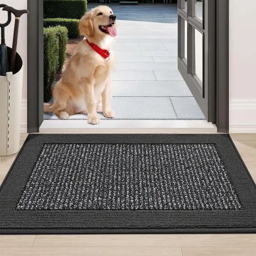 Vista 50 de BEQHAUSE Tapete para puerta interior de 20 x 32 pulgadas, tapete antideslizante para entrada, lavable, resistente a la suciedad, tapete