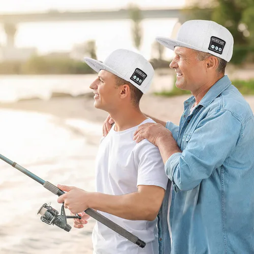 Vista 6 de Sombrero con altavoz Bluetooth ajustable, sombrero Bluetooth inalámbrico,gorra con altavoz inteligente para deportes al aire libre, la gorra