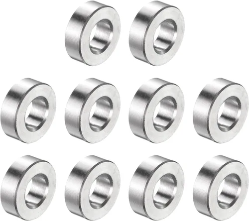 Vista 78 de uxcell 10 piezas de espaciador de acero inoxidable de 3/8" de diámetro interno x 3/4" de diámetro exterior x 1" de longitud, espaciador de rosca