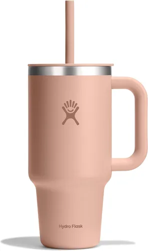 Vista 38 de Hydro Flask Vaso de Viaje con Asa, Tapa y Pajita - Acero Inoxidable Aislado en 24 Oz Aloe