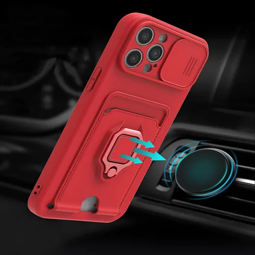 Vista 4 de Funda con correa cruzada para Samsung Galaxy S23 Ultra 5G con tarjetero y soporte de anillo magnético, cordón ajustable de silicona a prueba de Negro
