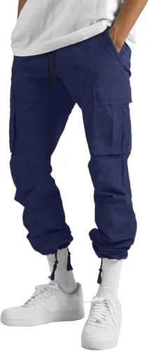 Vista 3 de EELHOE Baggy Cargo Pants for Men Ripstop Relaxed Fit Lightweight Trousers Work Outdoor Hiking Bottom Pant with Multi Pockets