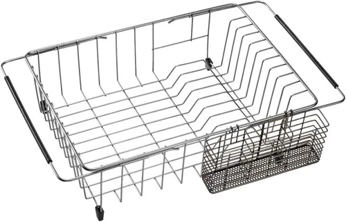 Vista 5 de SANNO - Estante de secado de utensilios de acero inoxidable y organizador de cubiertos con ganchos, soporte extraíble para cubiertos, color negro