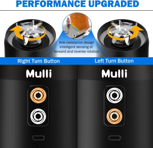 Vista 2 de Mulli Batidora portátil, licuadora de viaje de 24oz para batidos y licuados, mezclador recargable por USB con tapa para viajes y gimnasio