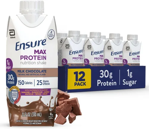 Vista 9 de Ensure Max Protein - Batido de proteína sabor a pastel de cumpleaños Listo para beber 30 gramos de proteína para la salud muscular 1 gramo