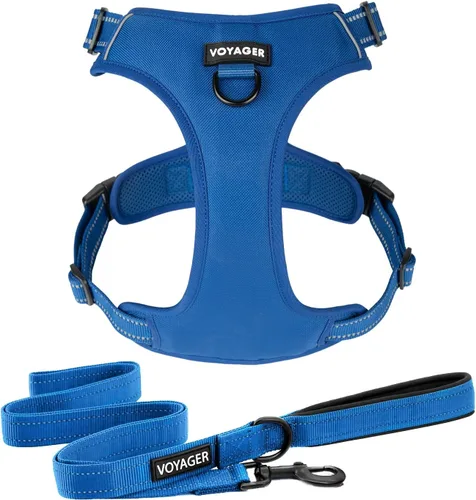 Vista 15 de Voyager Arnés para Perro con Doble Enganche de Correa, Control Sin Tirones, Ajustable, Suave pero Fuerte, Arnés para Mascotas para Perros Medianos