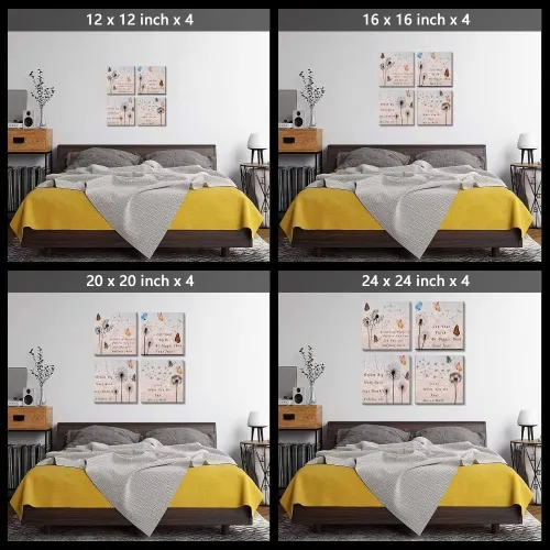 Vista 13 de Wall HDQ Arte de pared de flores para baño, dormitorio, sala de estar, decoración de pared azul y naranja, pintura floral, lienzo impreso, imagen