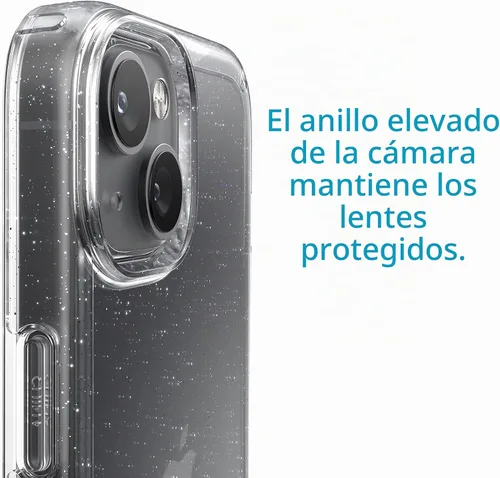 Vista 4 de Speck Funda transparente para iPhone 14 y iPhone 13 – Protección contra caídas, resistente a los arañazos y a prueba de amarilleo, funda de doble