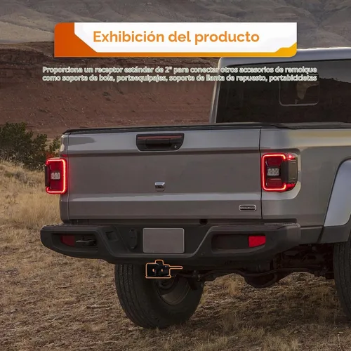 Vista 3 de WeiSen - Enganche de remolque receptor de 2 pulgadas clase 3 apto para Jeep Gladiator JT 20-26