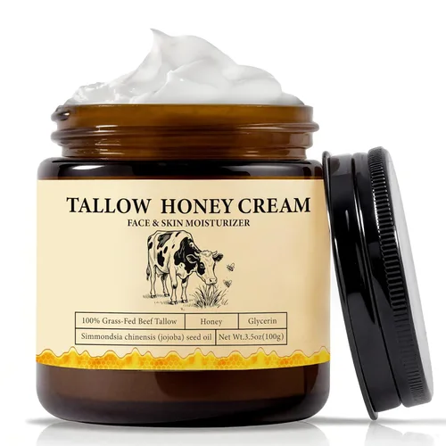 Vista 7 de Miel de ternera para bálsamo de piel - Crema Cebo De Res Original para cuerpo y cara Hidratante, Vintage Traditions Tallow Cream Organic Grass Fed