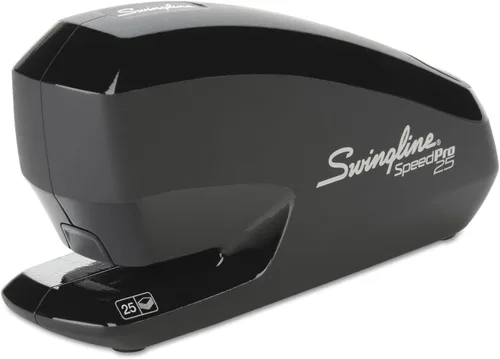 Vista 2 de Swingline Engrapadora eléctrica, paquete de valor Speed Pro 25, capacidad para 25 hojas, incluye quitagrapas y grapas premium, negro (42140)